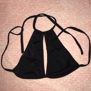 Little black diamond swim / rave top
